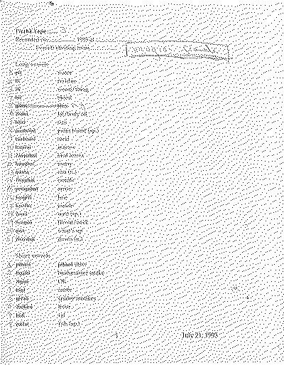 Daniel Everett's first annotations on Pirahãs spoken language, July 1995