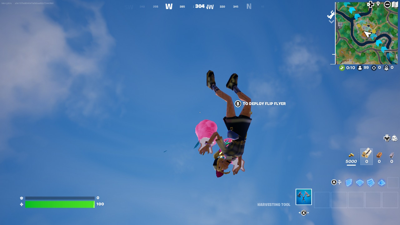 Screenshot of Fortnite gameplay