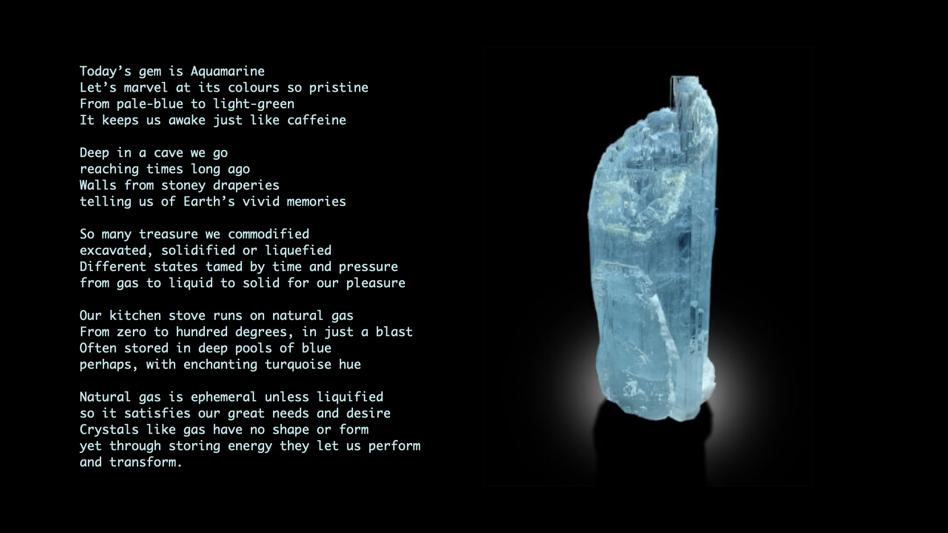 Aquamarine Poem