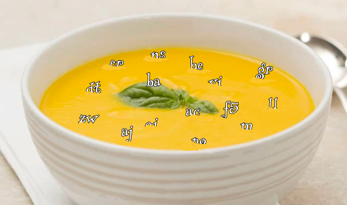 soup with text